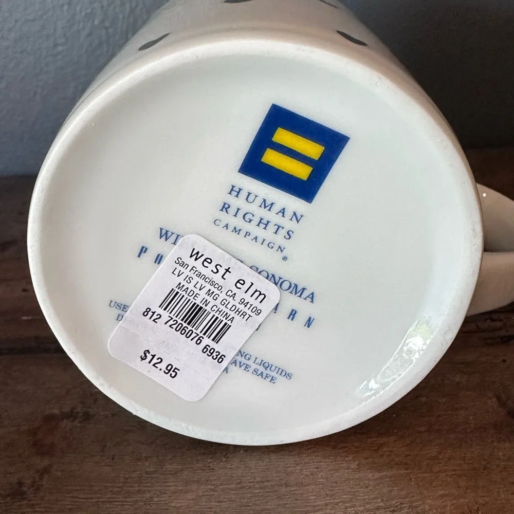 NWT West Elm Ceramic Art White and Black Vessel